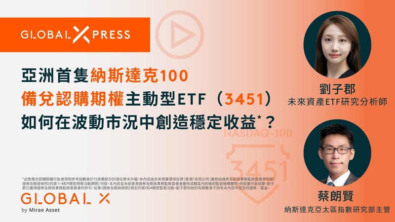 亞洲首隻納斯達克100備兌認購期權主動型ETF（3451）如何在波動市況中創造穩定收益#？